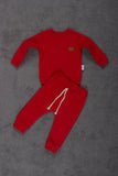 Adabebek Red Corduroy Baby Set