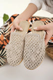 Modafırsat  Women's Straw  Closed Knit Lace Embroidery Slippers