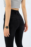 Janes High Waist Lycra Jean Denim Trousers