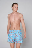 John Frank Men's Patterned Or Printed Swim Shorts