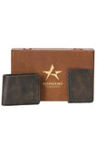 Altınyıldız Classics Men's Black Handmade 100% Leather Wallet - Card Holder Set