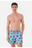 John Frank Men's Patterned Or Printed Swim Shorts