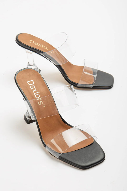 Daxtors Women's Transparent Tape Heels