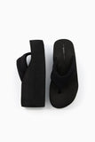 Bershka Women's Quilted Platform Sandals
