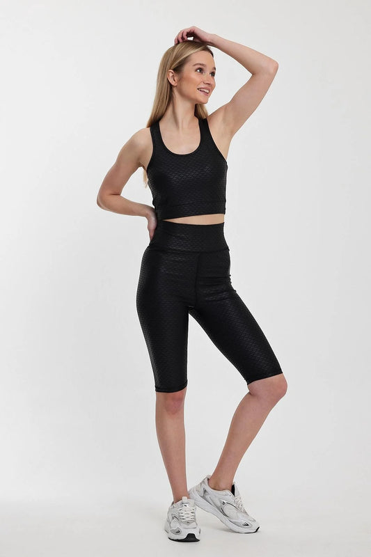 Penyelux Women's ShortFlex Fitness Flexible Short Tights & Bustier Set