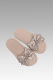 Beyond Women's Bow Stone Leather Slippers