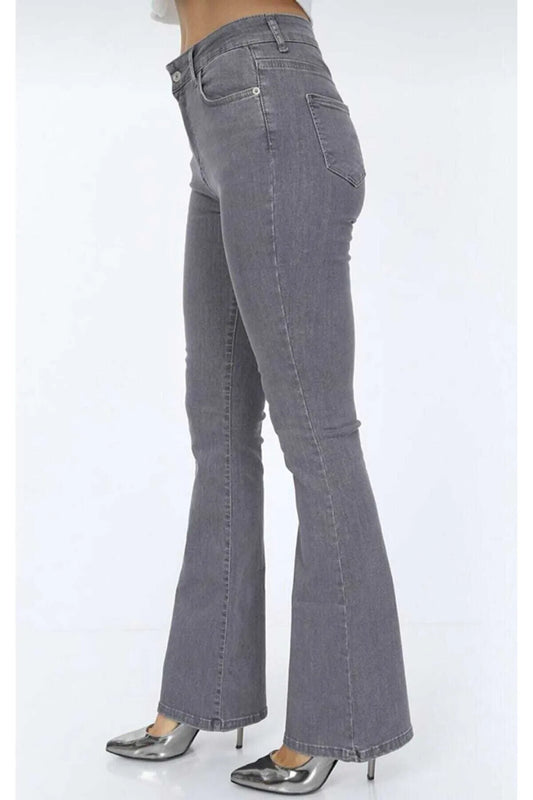 Trendnaturel Oskar Lycra High Gray Spanish Jeans Trousers