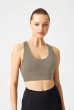 Los Ojos Women's Khaki Sports Bra