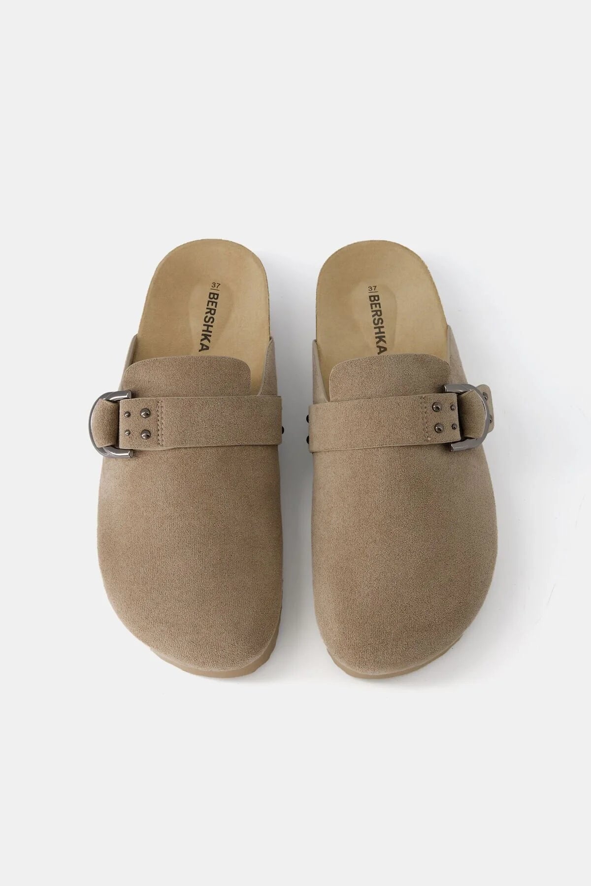 Bershka Women's Staple detailed buckle Slippers