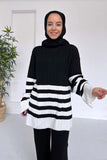 Ka Hijab Women's Double Color Striped Knitwear Set Hijabs