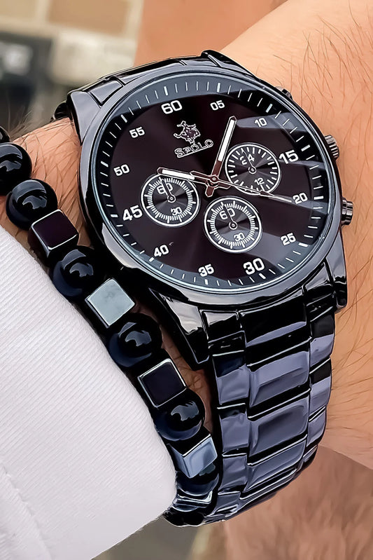 S.POLO Men's Wristwatch with Bracelet Gift