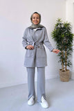 Ka Hijab Women's Slit Detail Double Pocket Sets Hijabs