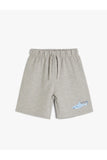 Cotton Boy's  Shark Printed Tie Waist Shorts