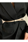 Fiori Women's 4-Piece Imported Oval Gold Buckle Belt