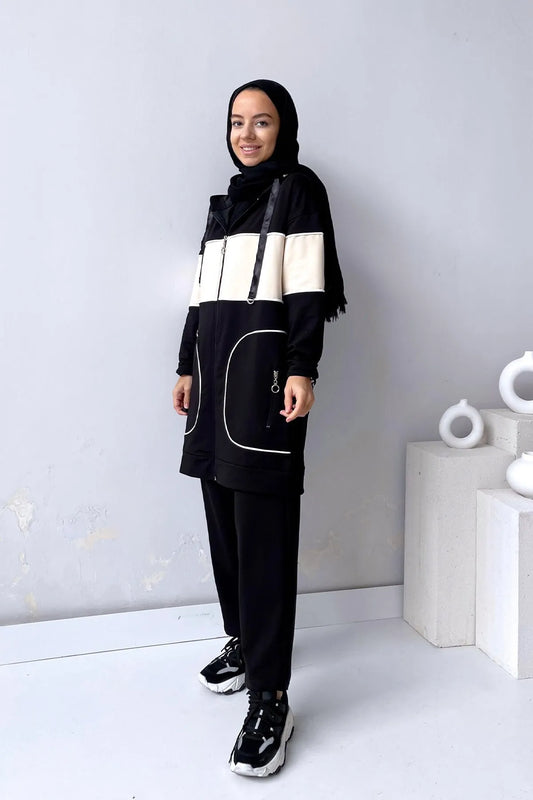 Ka Hijab Women's Hooded Line Hijab Set Hijabs