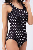 Vawensea Women's Polka Dot Print Black Swimsuits