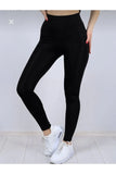 BiavSi Black High Waist Women's Daily and Sports Leggings with Slimming Effect