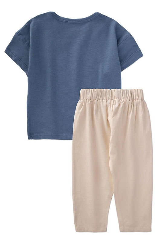 Cigit Boy's Printed Pants T-Shirt Sets