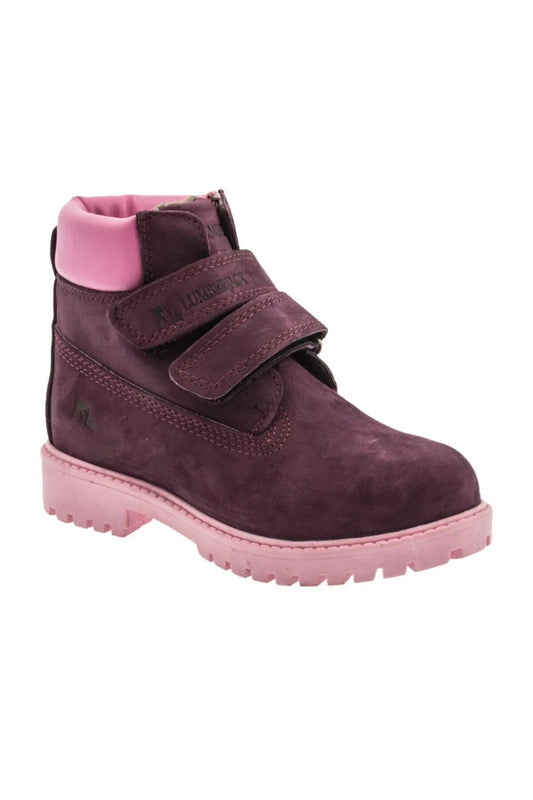 Lumberjack Girl's Lilac Pink Kids Leather Boots