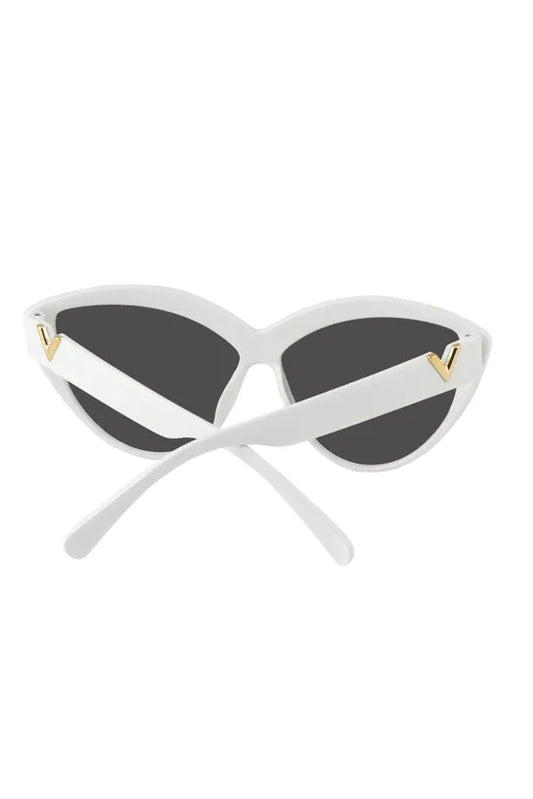 ModaLand Women's White Trendy Lightweight Sunglasses