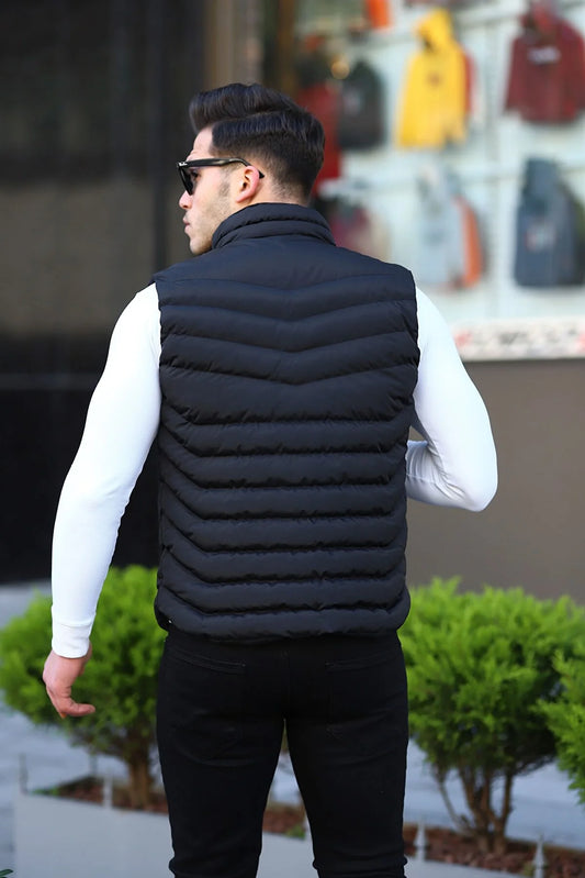 Boymen Men's Black Inflatable Vest
