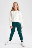 Defacto Girl's Turquoise School Sweatpants