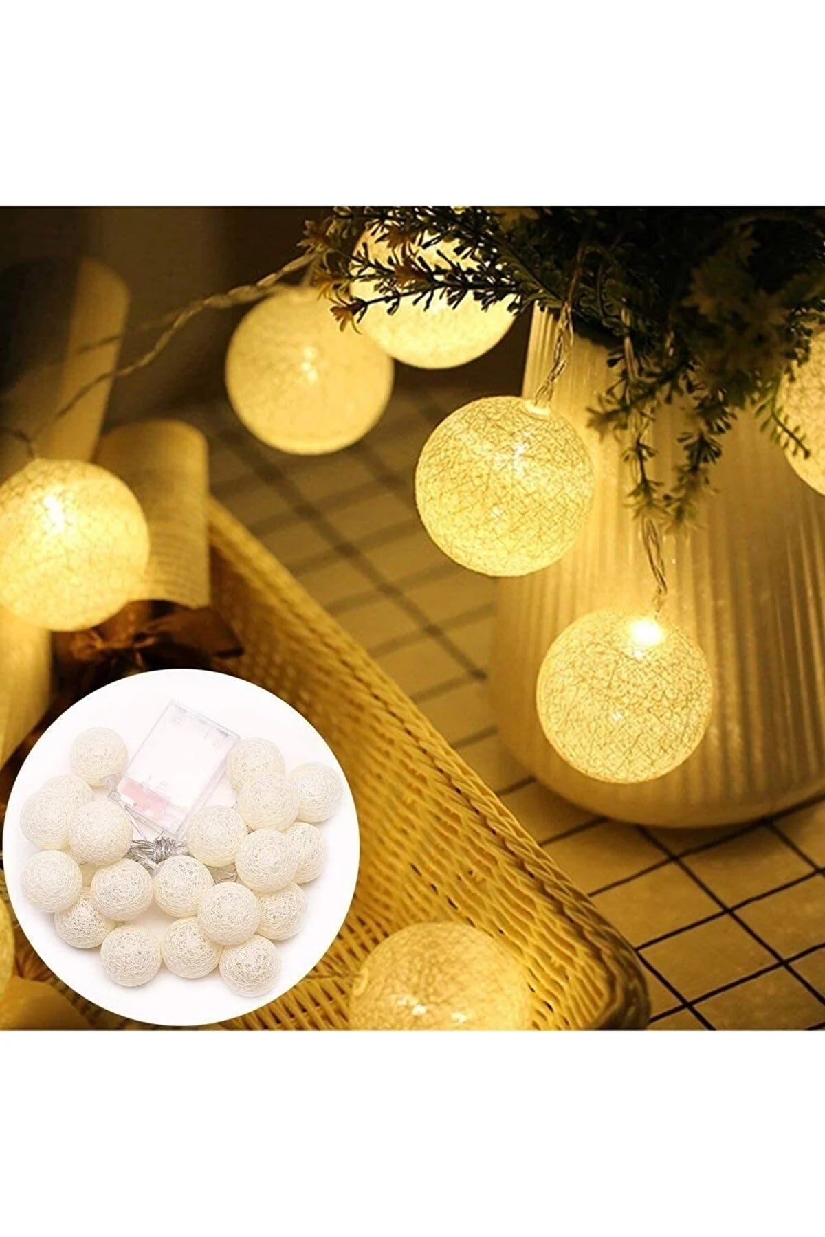 Huzur Party Store Koton Ball Strings Daylight Ramadan Decoration