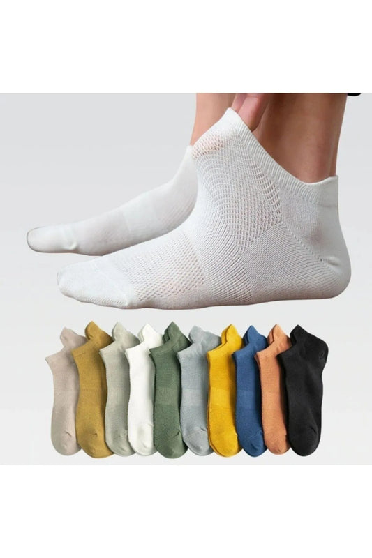 BGK Men's Sports Booties Colorful 10-Piece Socks
