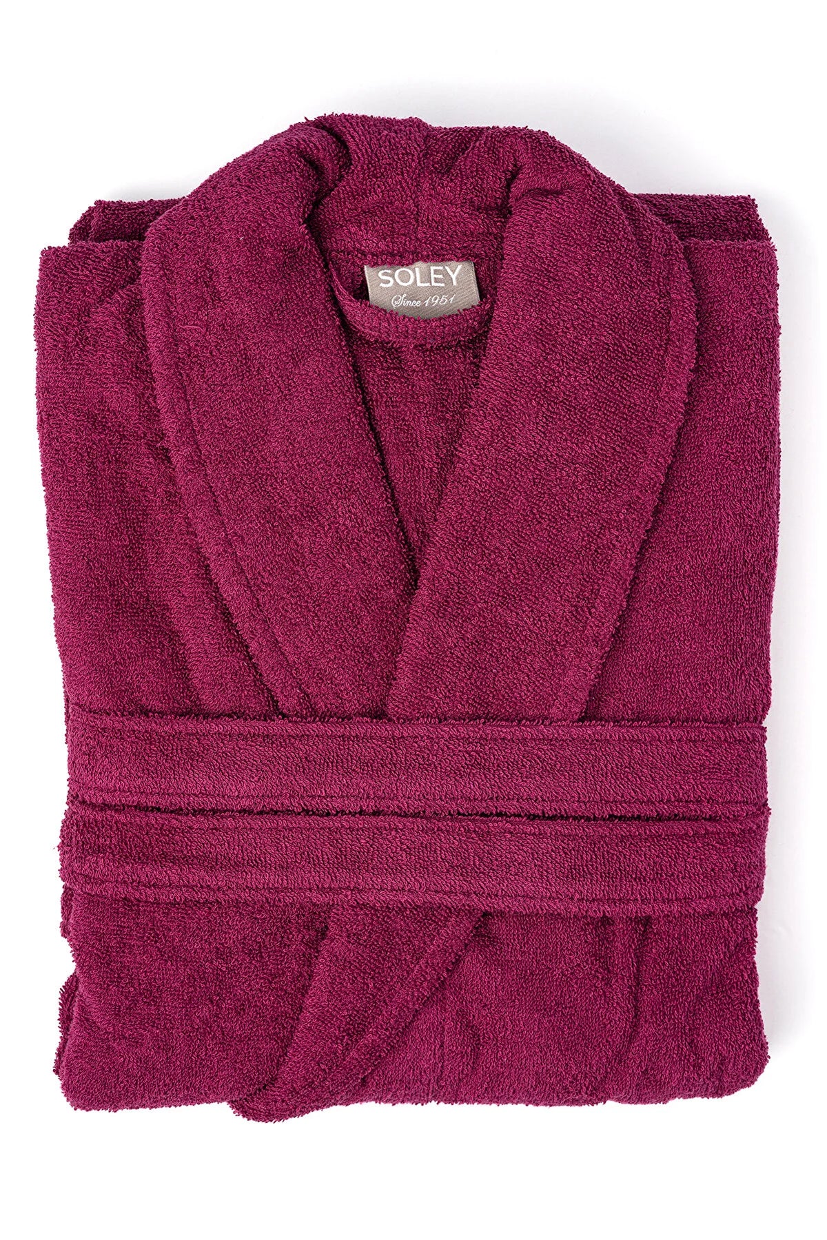 Soley Women's Burgundy Minerva 100% Cotton Bathrobe