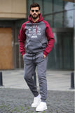 Madmext Men's Smoked Rose Gold Embroidered Sweatshirt Jogger Tracksuit