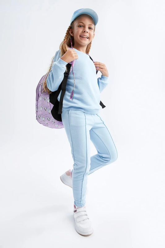 Defacto Girl's Blue School Sweatpants