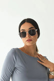 Modalucci Women's Transparent Black Glass New Season Sunglasses