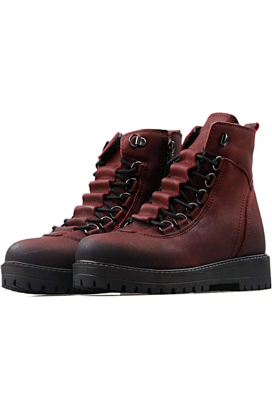 Jump Girl's Claret Red Boots