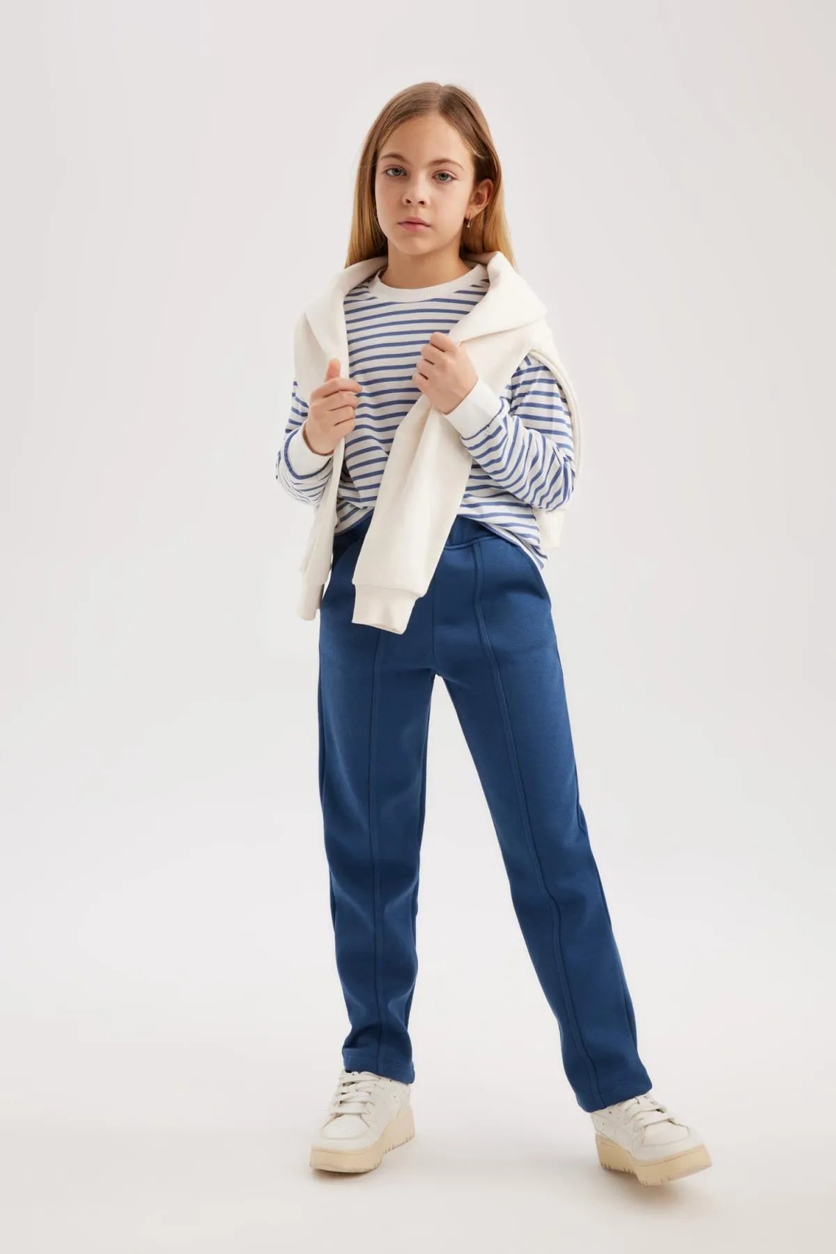 Defacto Girl's Navy Blue Carrot Fit Sweatpants