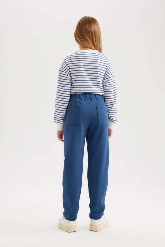 Defacto Girl's Navy Blue Carrot Fit Sweatpants