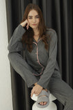 Strawberry Women's Smoked Buttoned Pajama