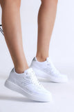 Tonny Black Women's White Poly Sole Side Sport Shoes