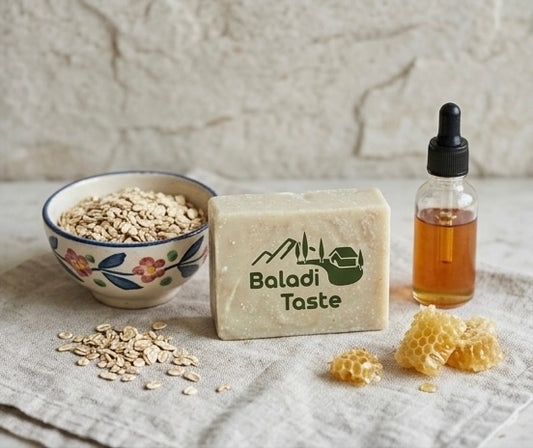 Savon au Miel & à l’Avoine au Lait de Chèvre Saanen | Savon Naturel Artisanal – Baladi Taste