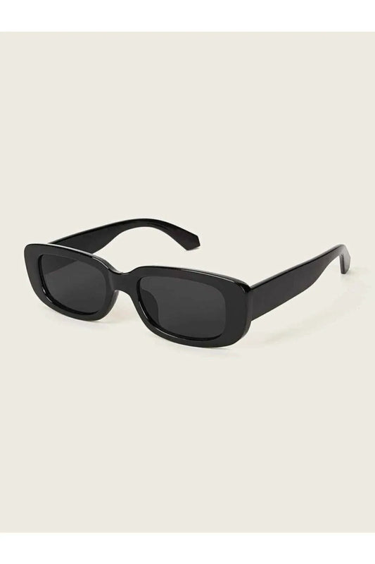 ModaLand Women's Black Square Rectangle Vintage-retro Sunglasses