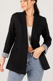 Armonika Women's Black Single Button Jacket