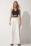 Happiness Istanbul Wide Leg Masculine Woven Trousers