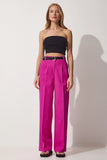 Happiness Istanbul Wide Leg Masculine Woven Trousers