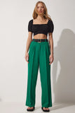 Happiness Istanbul Wide Leg Masculine Woven Trousers