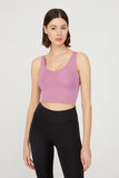 Los Ojos Women's Lavender V-Neck Sports Bra