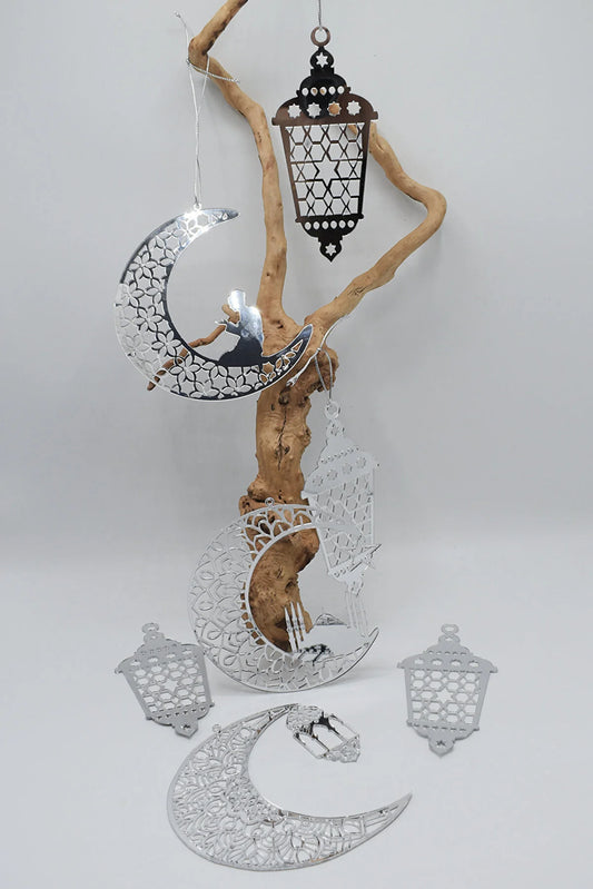 Waldern Silver Special Decorative Plexiglass 6 Pieces Ramadan Decoration