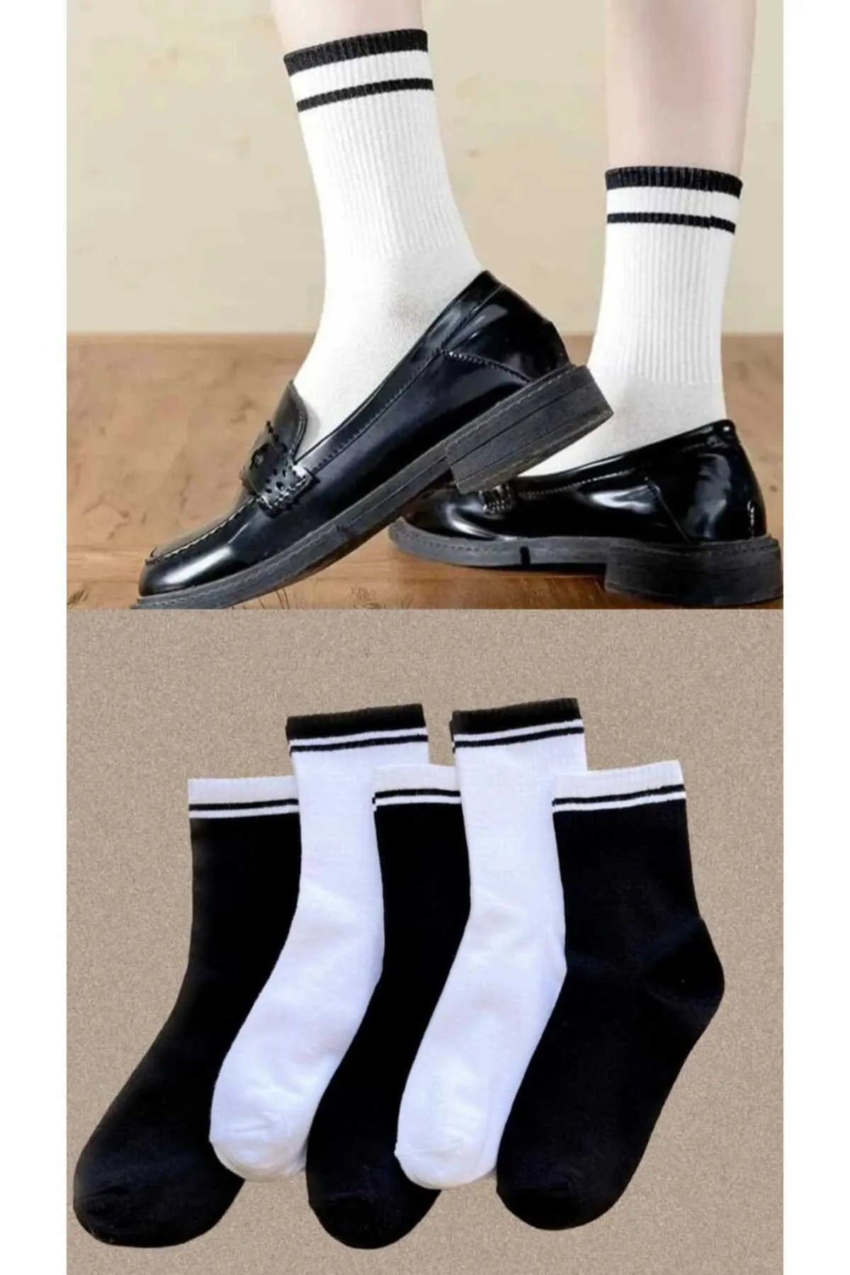 BGK Men's Colorful 5 Pairs Striped College Socks