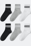 BGK Men's 6-pack Striped Tennis Socks