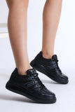 Tonny Black Women's Black Poly Sole Side Sport Shoes