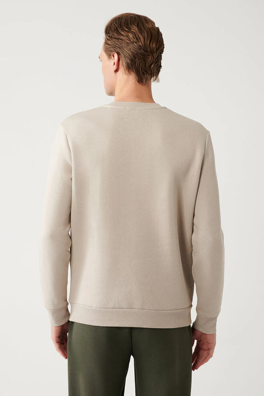 Avva Men's Stone Printed Standard Fit Normal Cut Sweatshirt