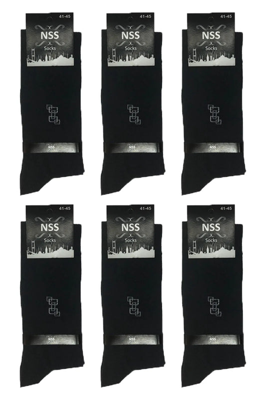 BGK Men's Black 6 Pairs Cotton Economical Socks